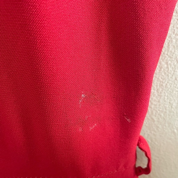 Red Beaded Rayon Pinup 50s Vintage Dress (modern size M-L) In Amazing Condition! - Picture 3 of 7